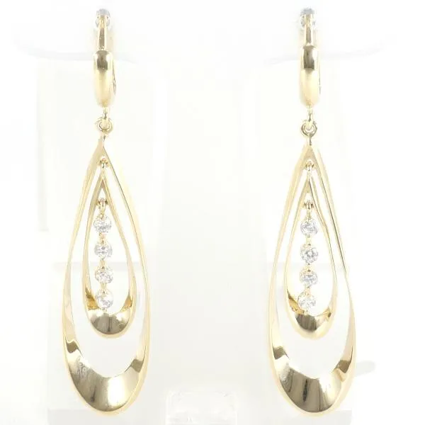 10K Yellow Gold Zircon Earrings