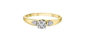 10K Yellow/White Gold Diamond Promise Ring