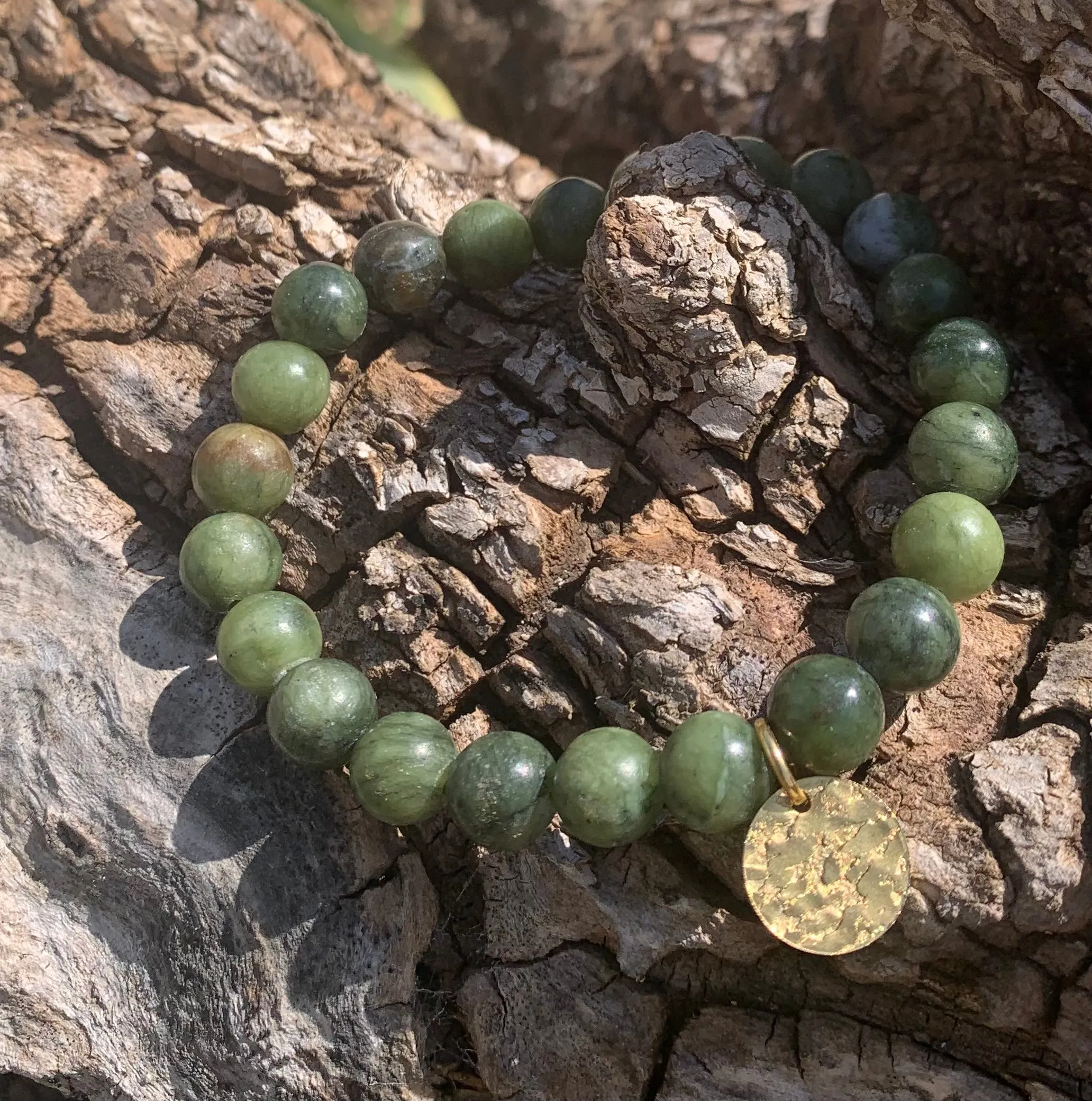 18K gold green jade bracelet on order