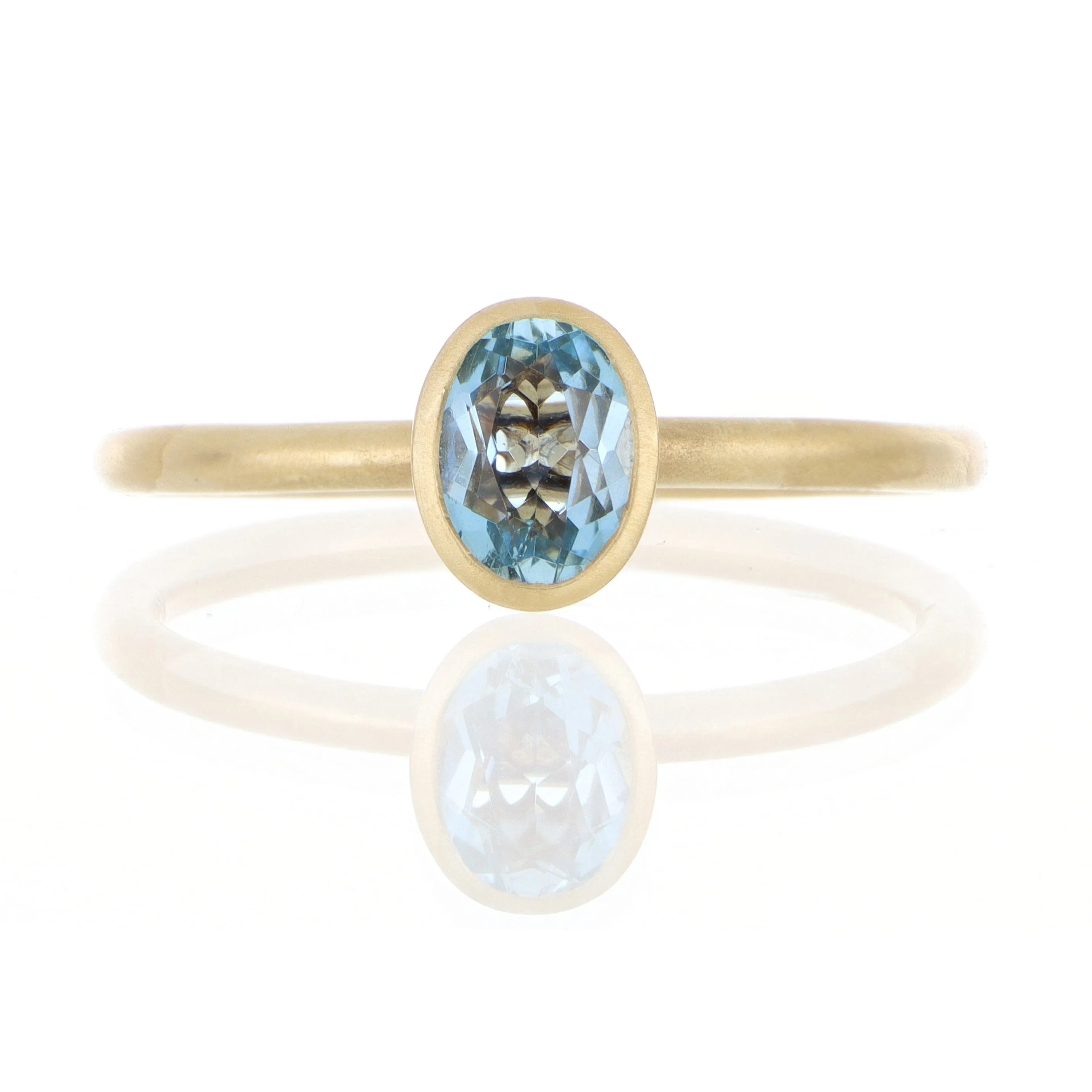 18k Yellow Gold Aquamarine Yum Drop Ring