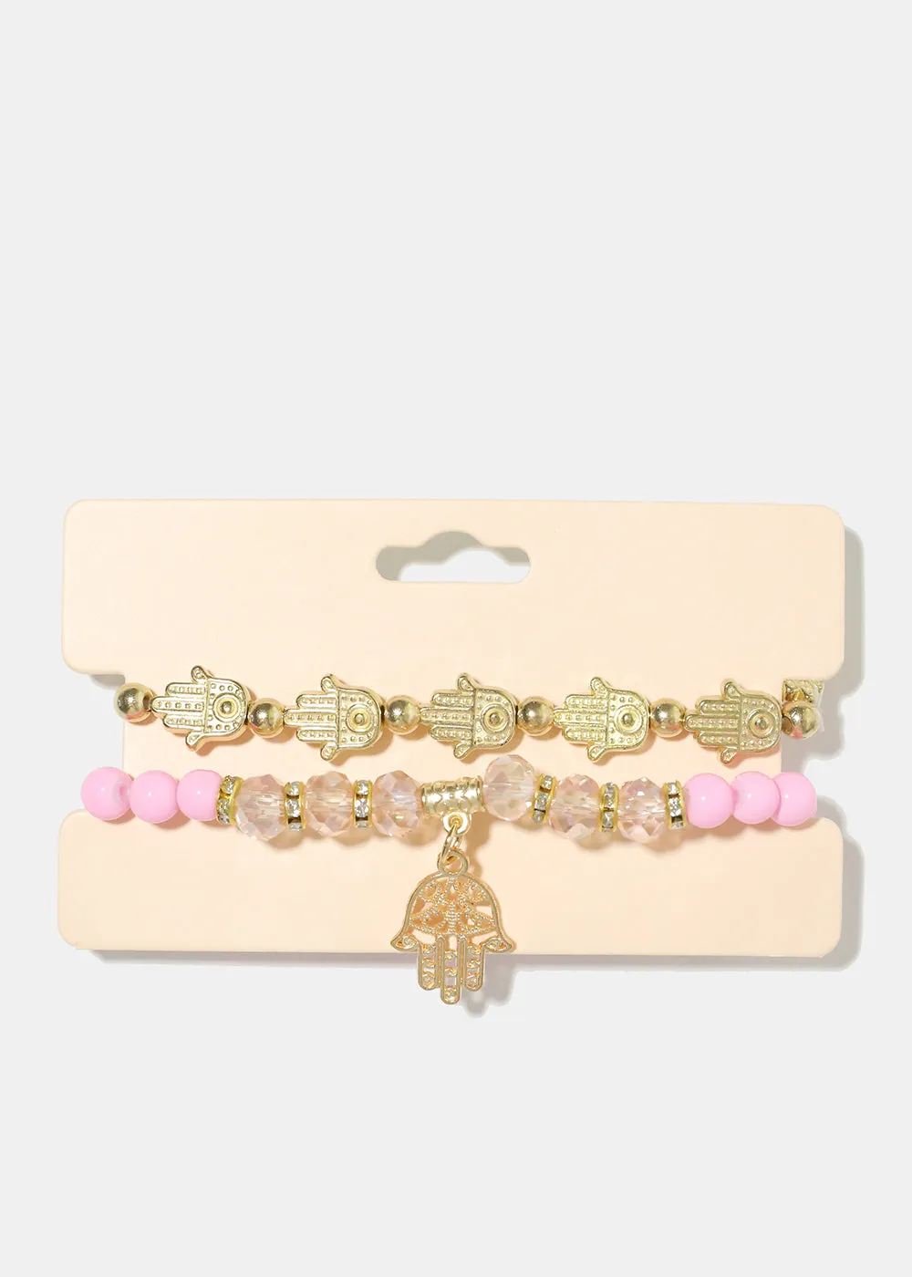 2 Piece Hamsa Hand Bracelet