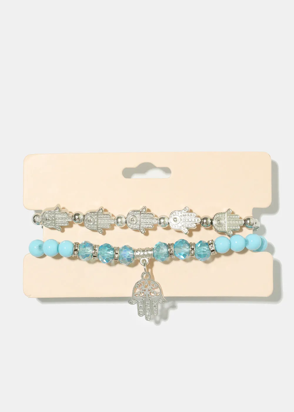 2 Piece Hamsa Hand Bracelet