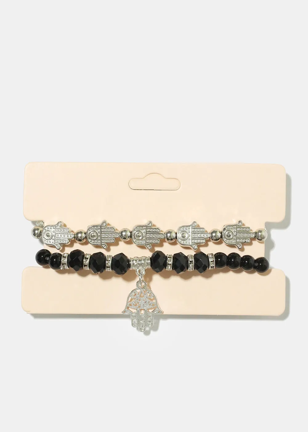 2 Piece Hamsa Hand Bracelet