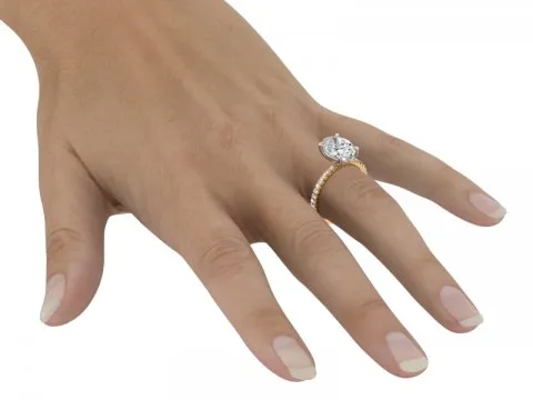 2.4ct Oval Solitaire with Pave Shank