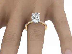 2.4ct Oval Solitaire with Pave Shank