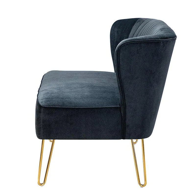 Ainhoa Velvet Loveseat with Hairpin Legs