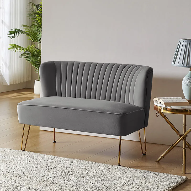 Ainhoa Velvet Loveseat with Hairpin Legs