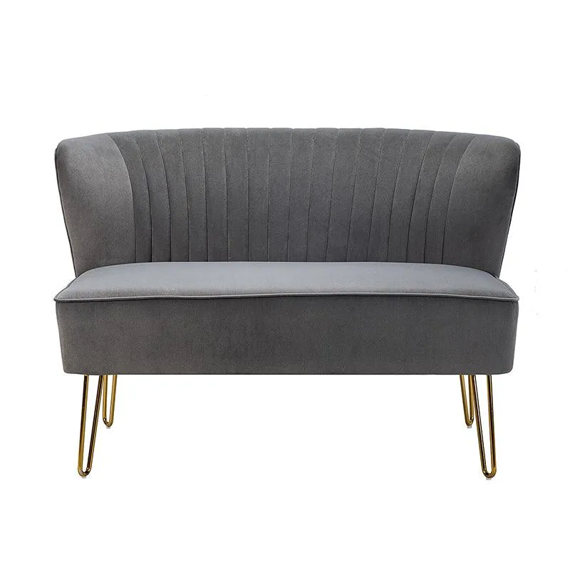 Ainhoa Velvet Loveseat with Hairpin Legs