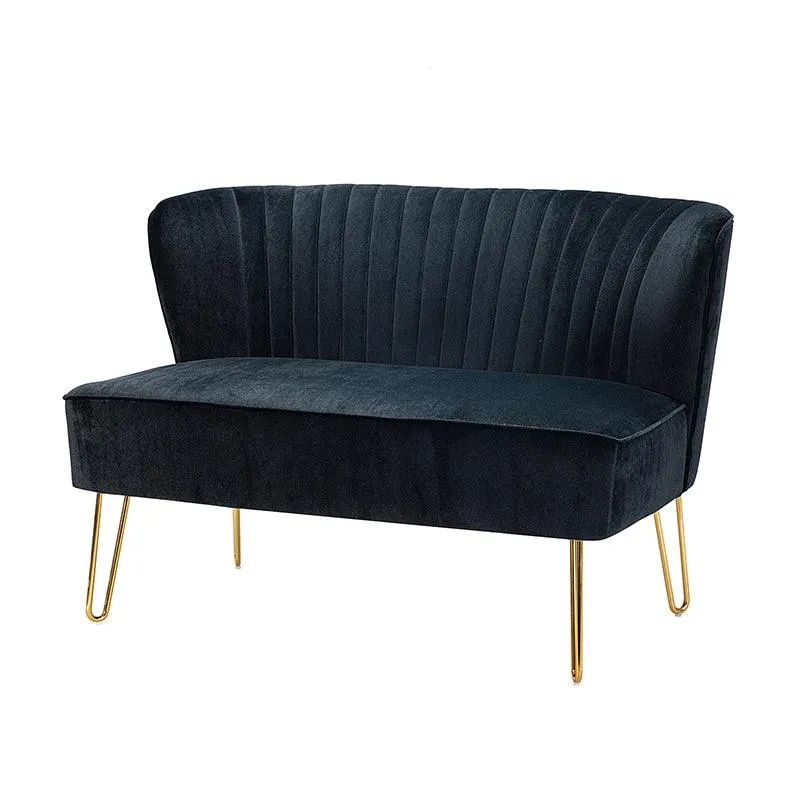 Ainhoa Velvet Loveseat with Hairpin Legs