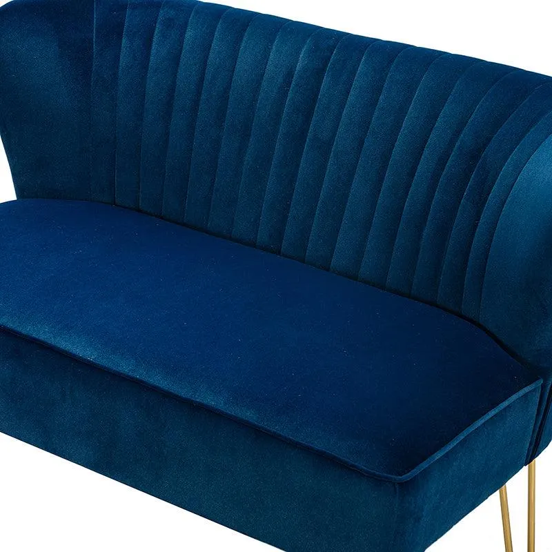 Ainhoa Velvet Loveseat with Hairpin Legs