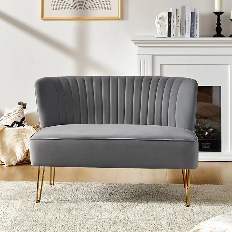 Ainhoa Velvet Loveseat with Hairpin Legs