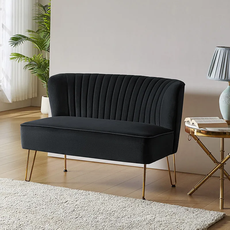 Ainhoa Velvet Loveseat with Hairpin Legs