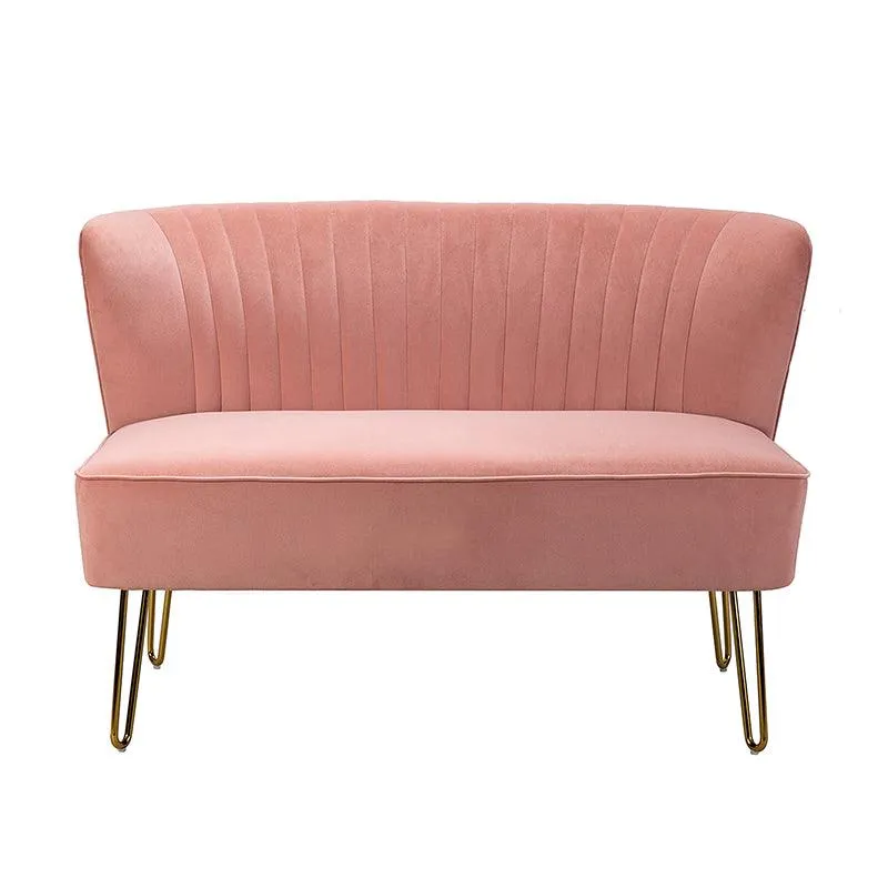 Ainhoa Velvet Loveseat with Hairpin Legs