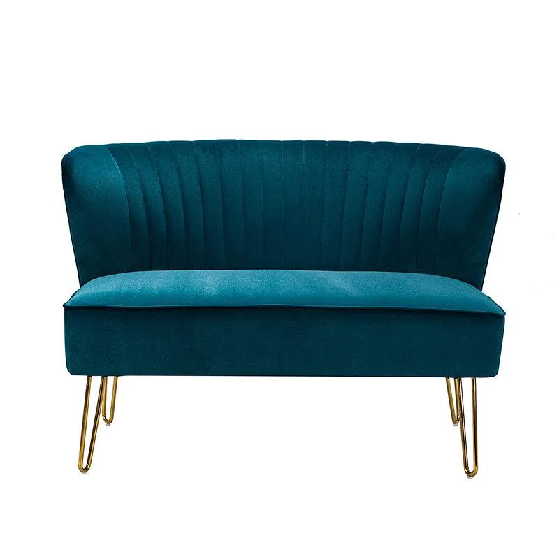 Ainhoa Velvet Loveseat with Hairpin Legs