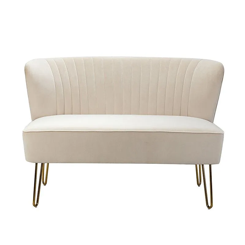 Ainhoa Velvet Loveseat with Hairpin Legs