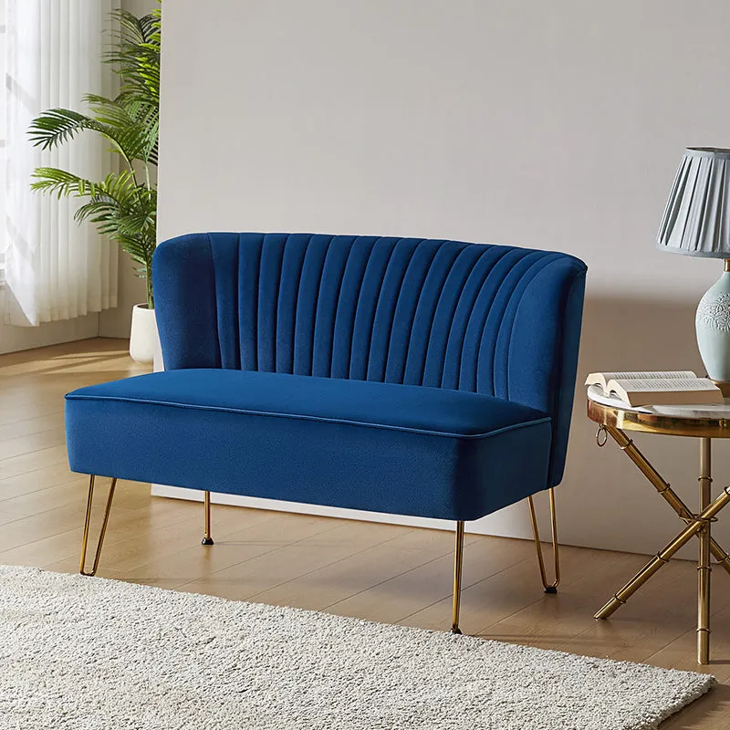 Ainhoa Velvet Loveseat with Hairpin Legs