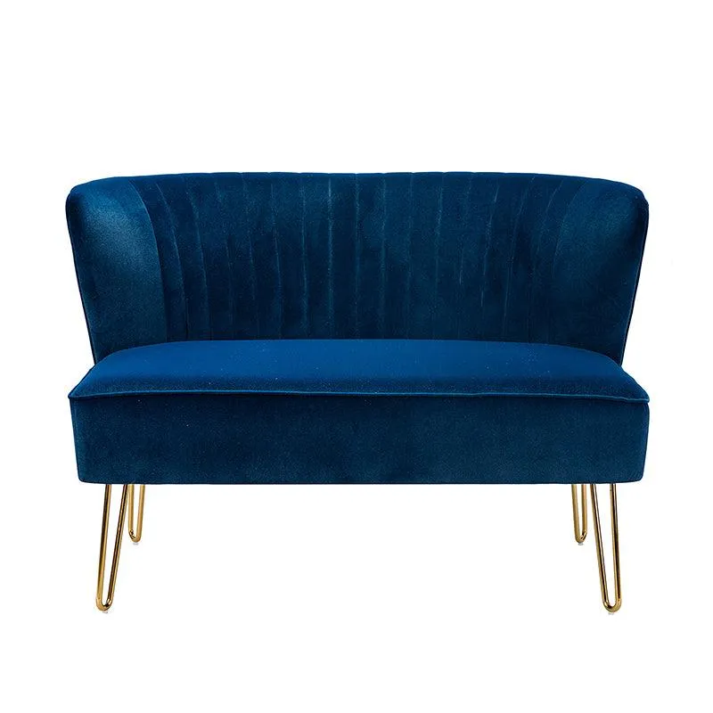 Ainhoa Velvet Loveseat with Hairpin Legs