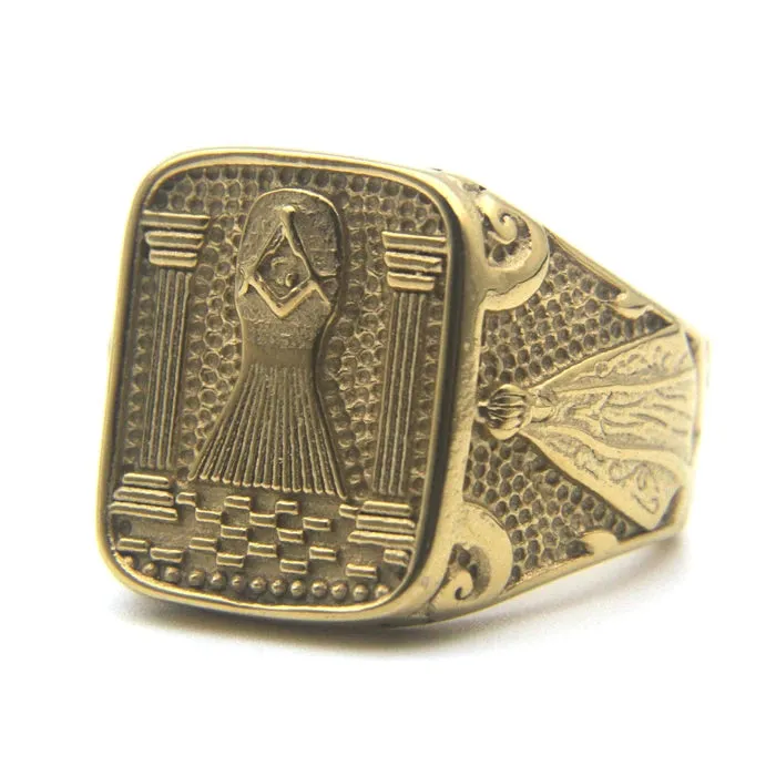 Ancient Greek Temple Ring - God Blessing