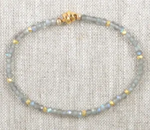 AVF Gold Labradorite & Gold Beaded Bracelet