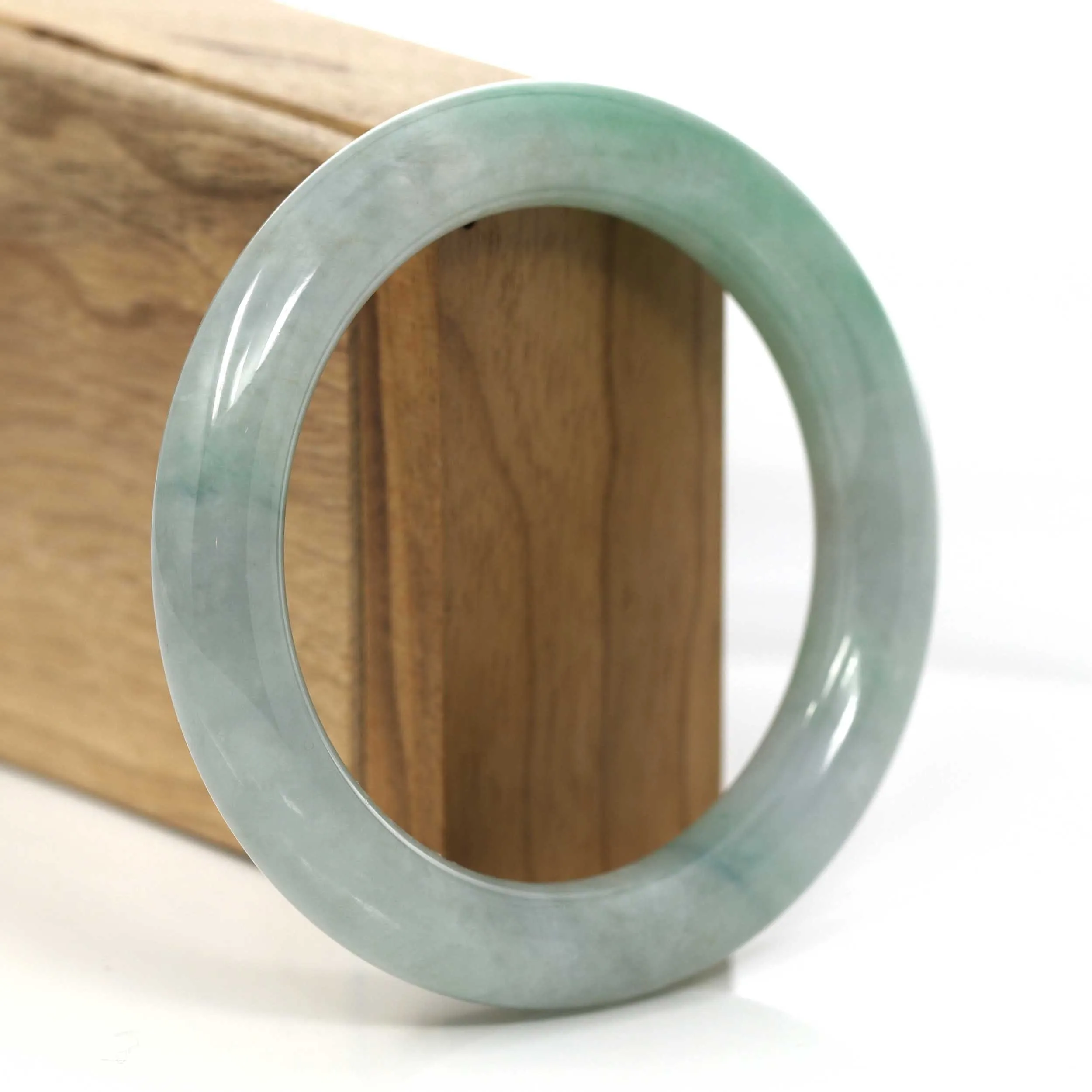 Baikalla's Classic Real Jadeite Jade Bangle Bracelet (57.17 mm) #919