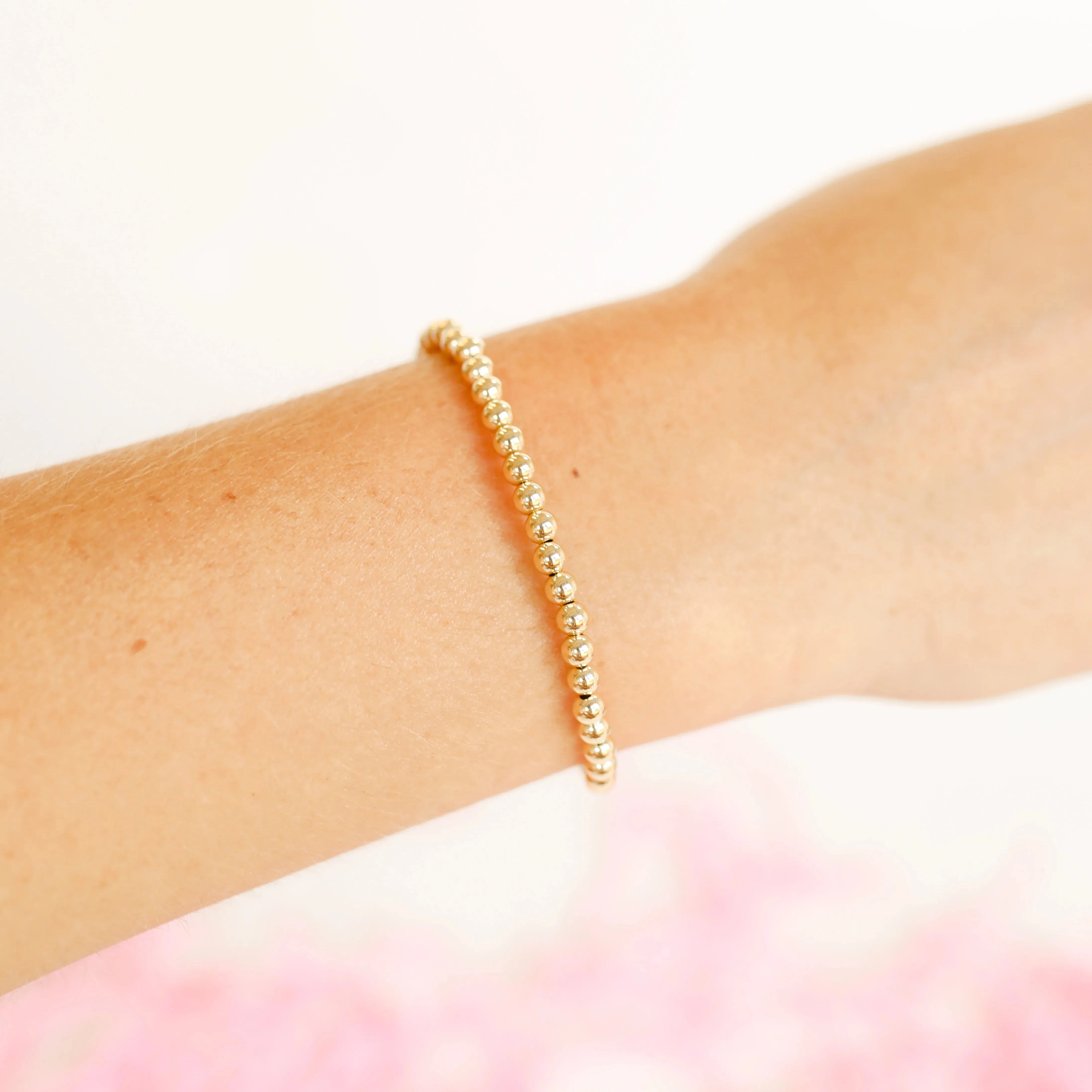 Beaded Blondes | 4MM Gold Beaded Bracelet