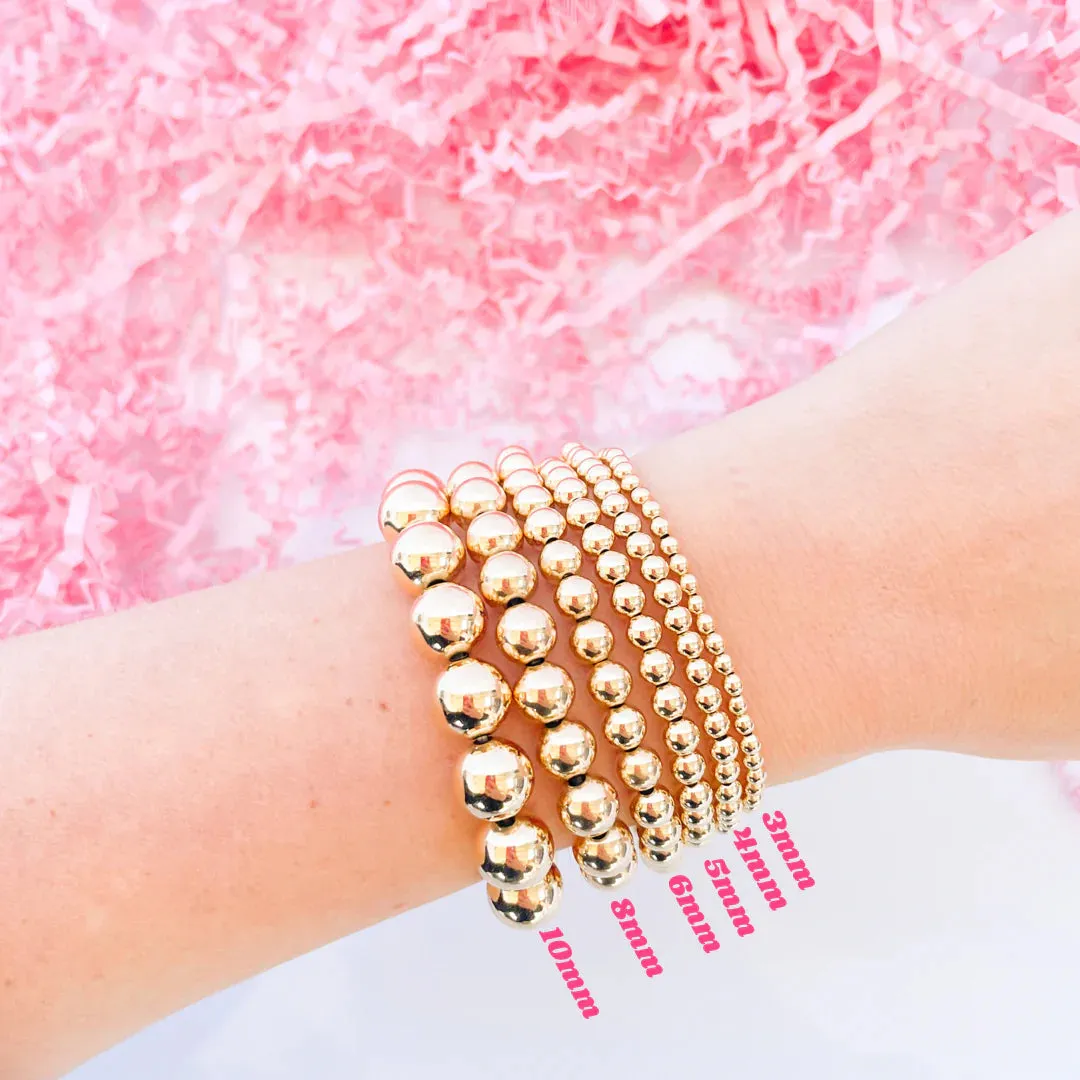 Beaded Blondes | 4MM Gold Beaded Bracelet