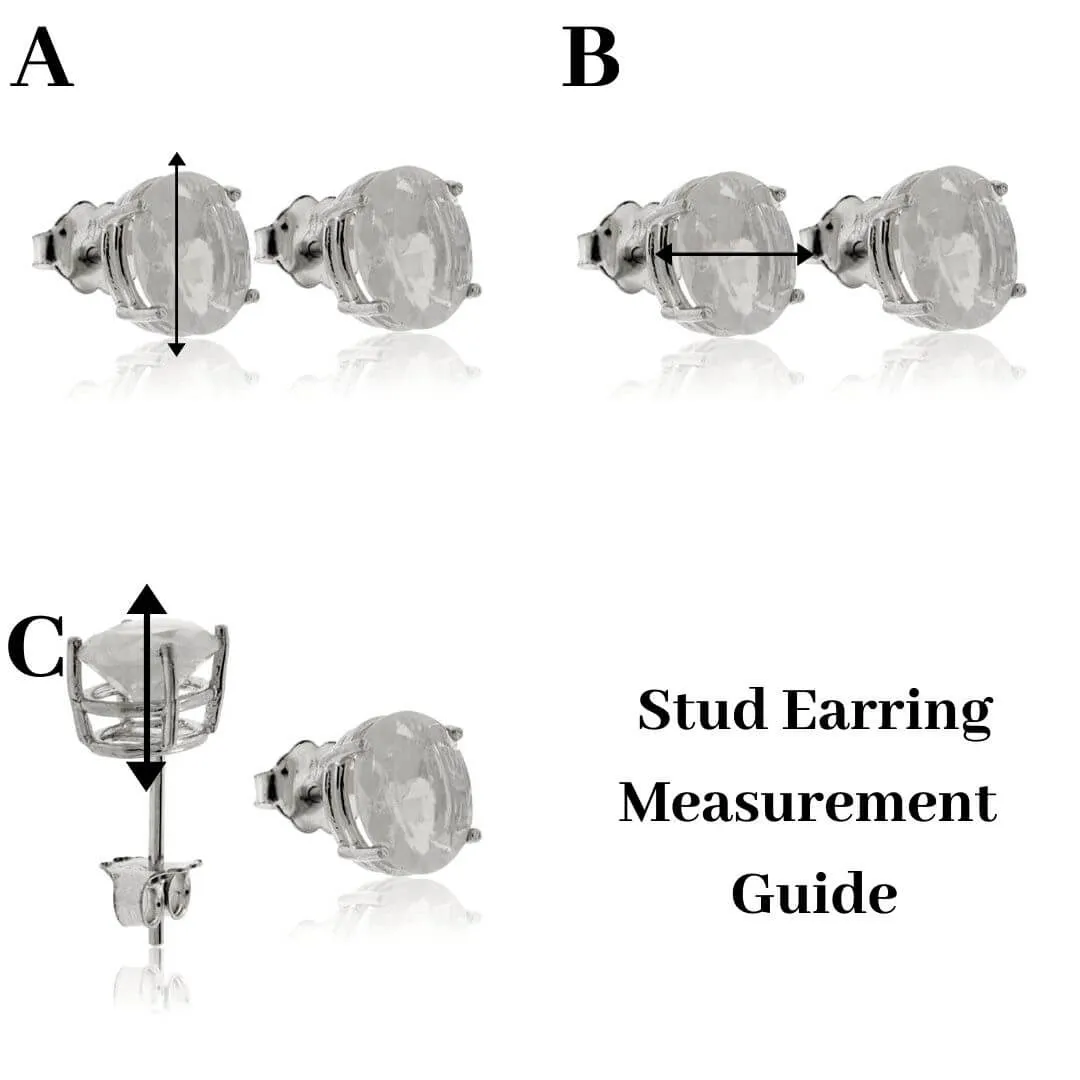 Bezel-Set Round Cut Aquamarine Stud Earrings