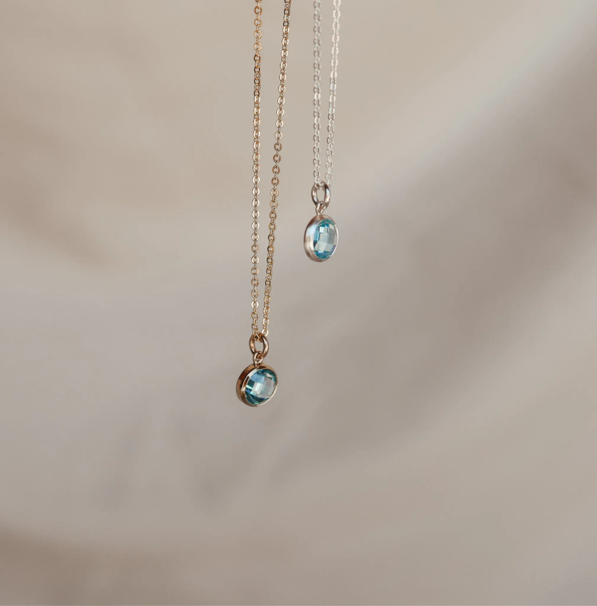 Birthstone Drop Necklace • March