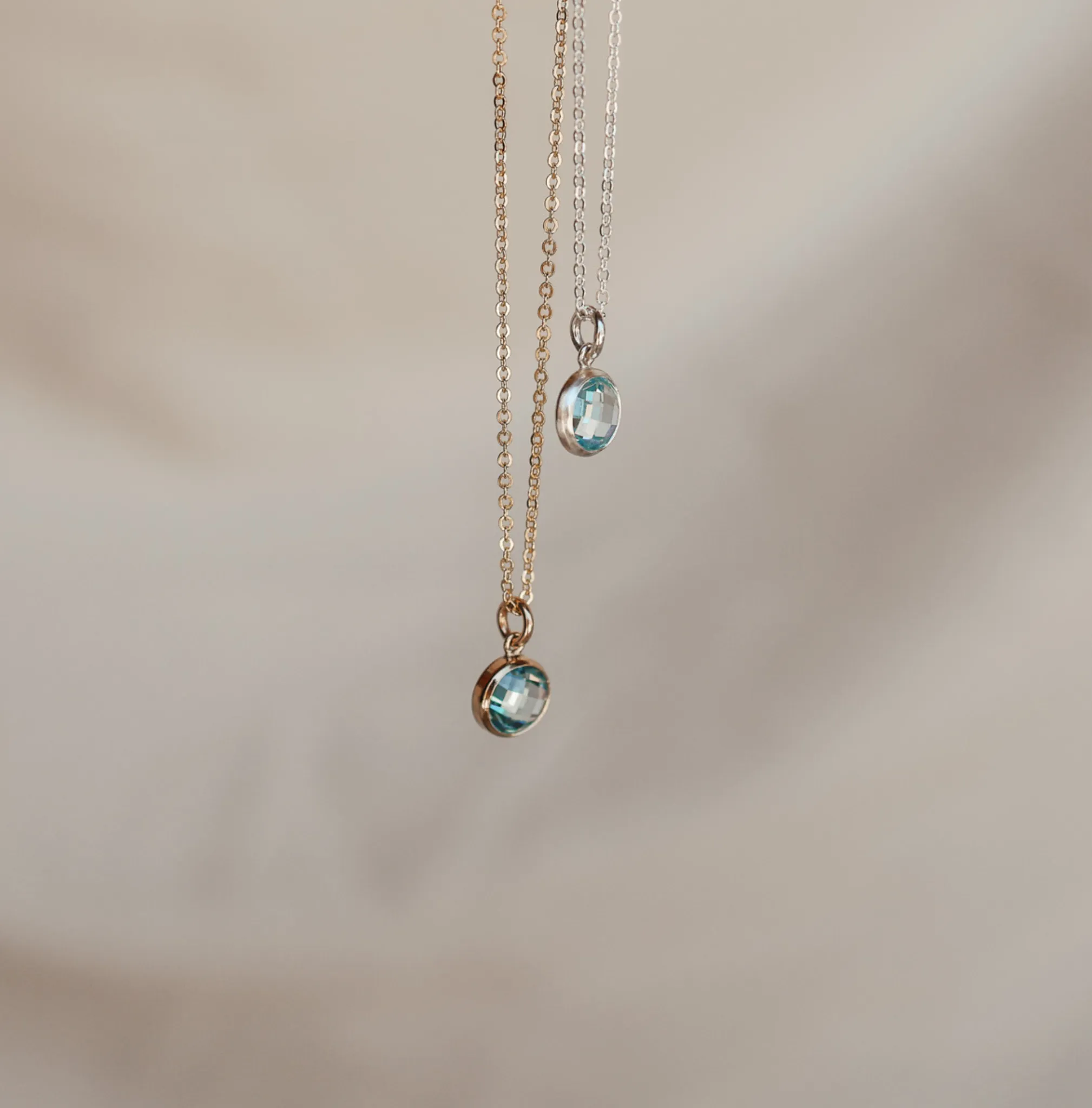 Birthstone Drop Necklace • March