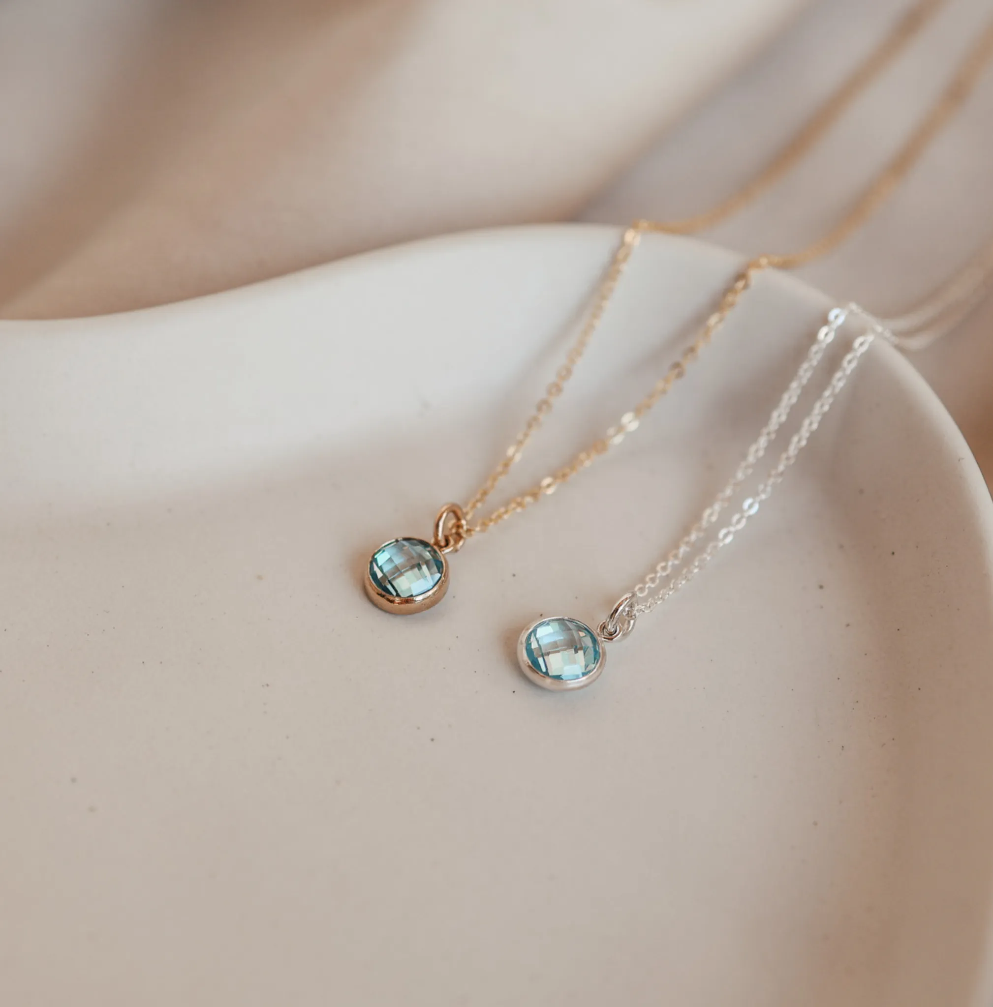 Birthstone Drop Necklace • March