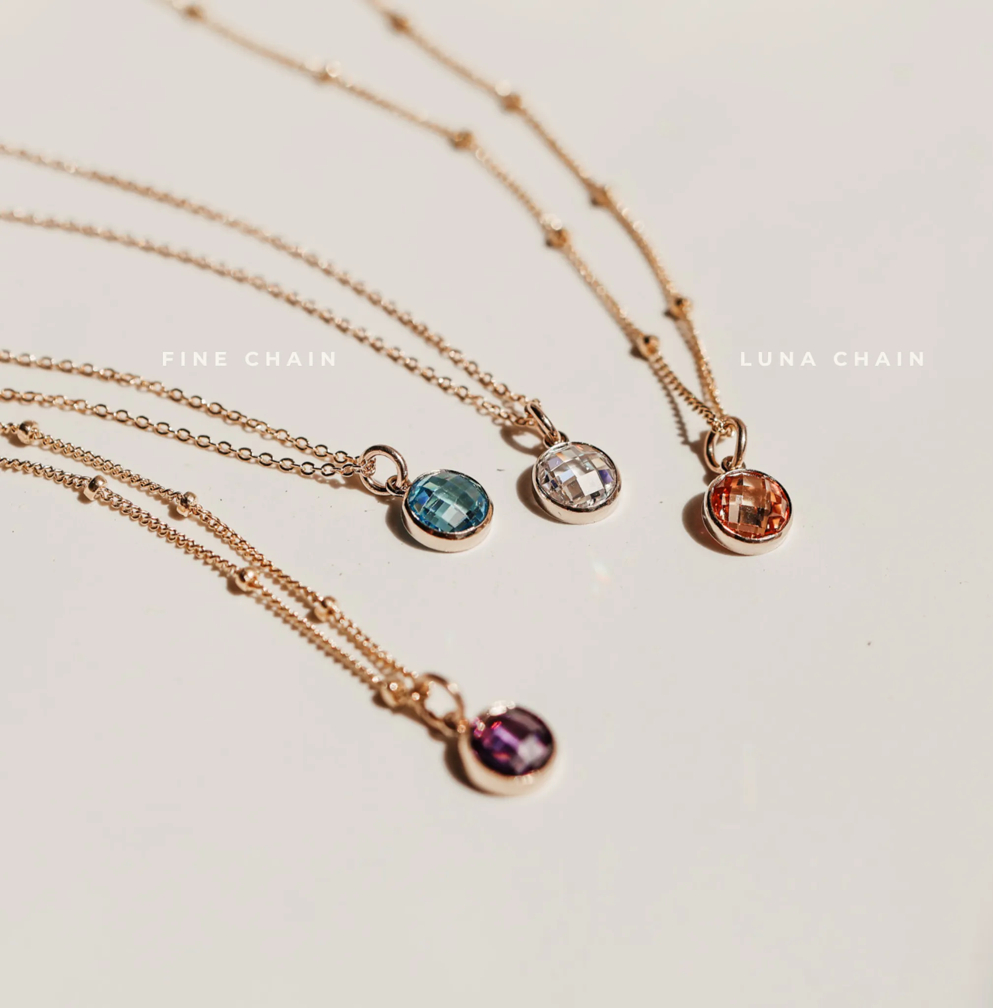 Birthstone Drop Necklace • March