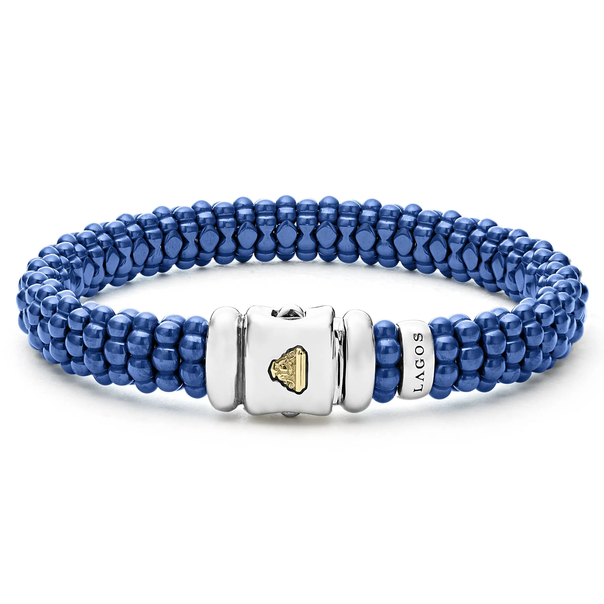 Blue Caviar Ceramic Beaded Bracelet | 9mm