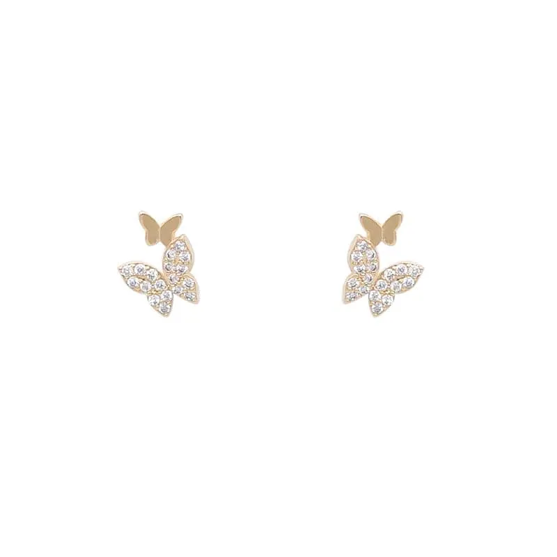 Butterfly 925 Sterling Silver Stud Earrings