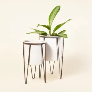 Cassie Ceramic Planter with Stand