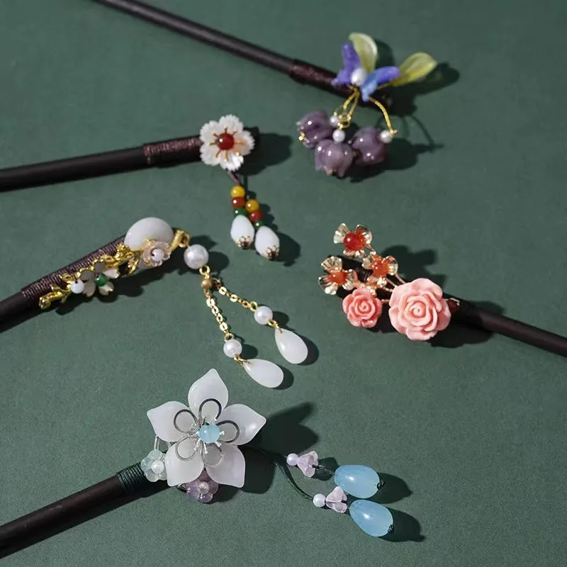 Chinese Wooden Hair Pin Hanyancui