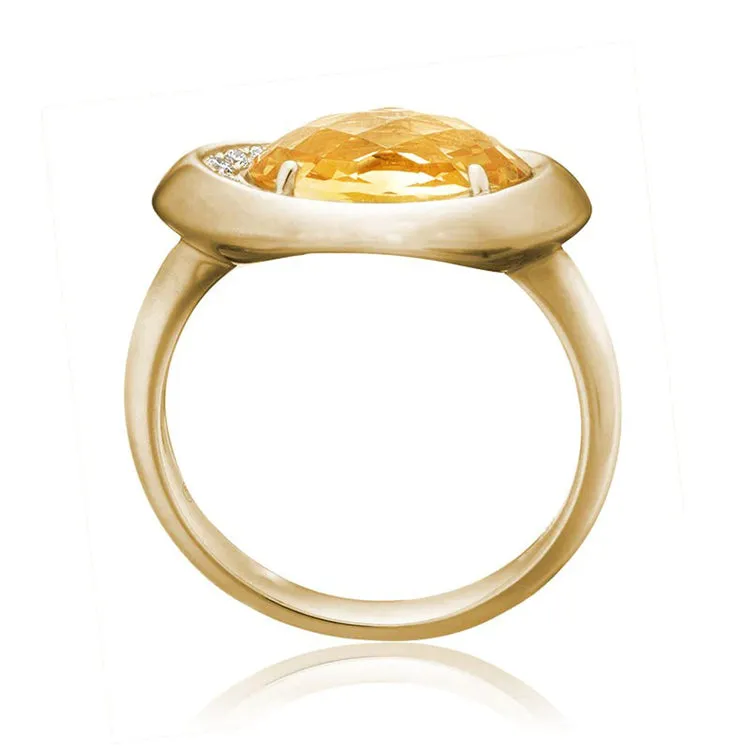 Citrine Ring, 14Kt