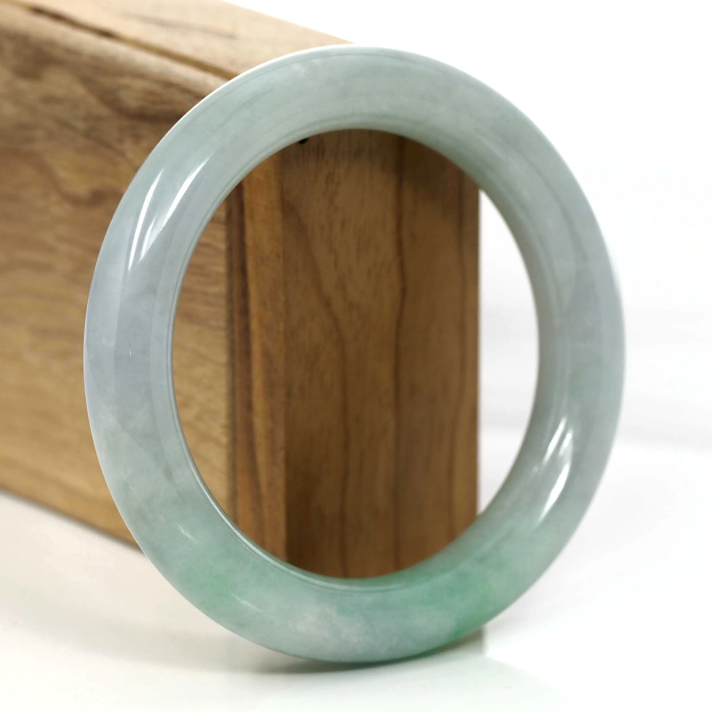 Classic Real Blue Green Jadeite Jade Bangle Bracelet (57.02 mm) #652