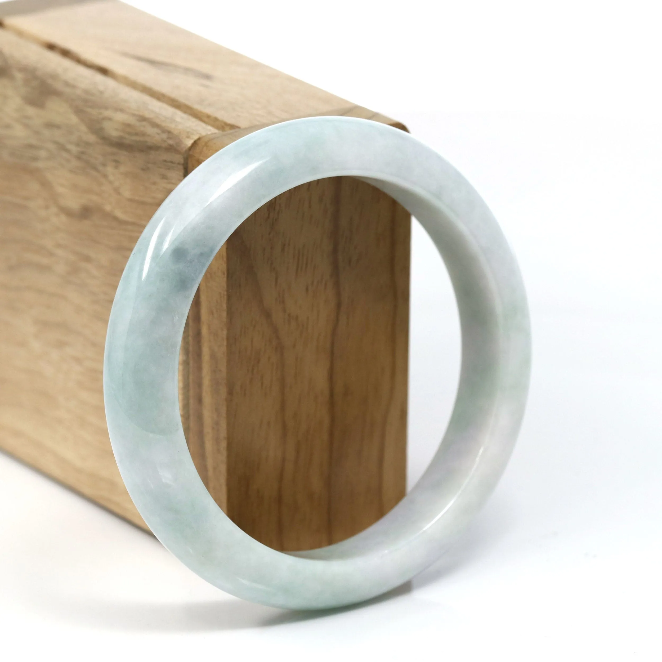 Classic Real Jade Jadeite Bangle Bracelet (56.58 mm) #T238