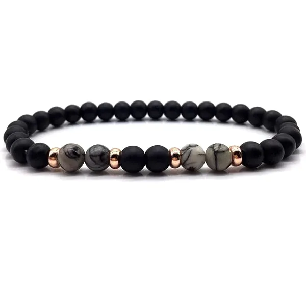 Classy Men Sleek Beaded Bracelet