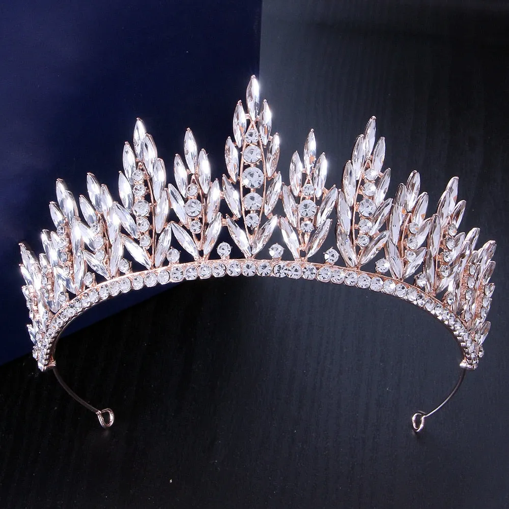 Colorful Rhinestone Crystal Party Tiaras  Crown Hair Accessory