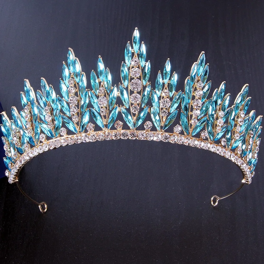 Colorful Rhinestone Crystal Party Tiaras  Crown Hair Accessory