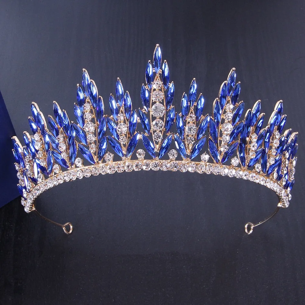 Colorful Rhinestone Crystal Party Tiaras  Crown Hair Accessory