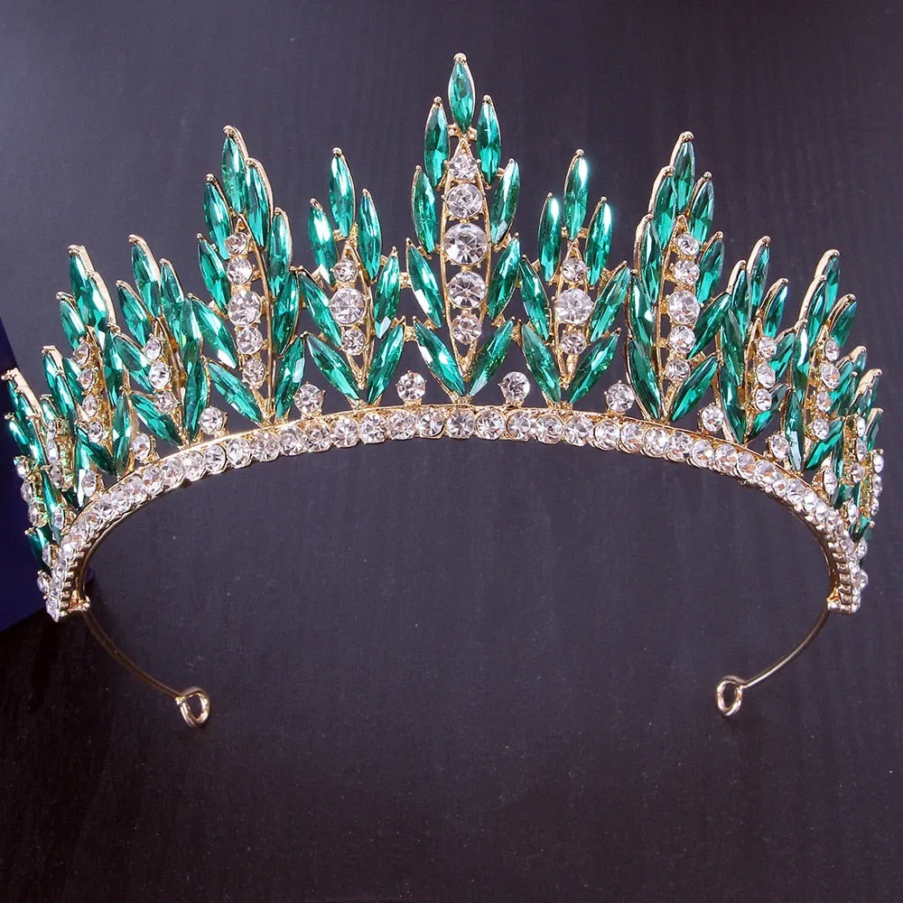 Colorful Rhinestone Crystal Party Tiaras  Crown Hair Accessory