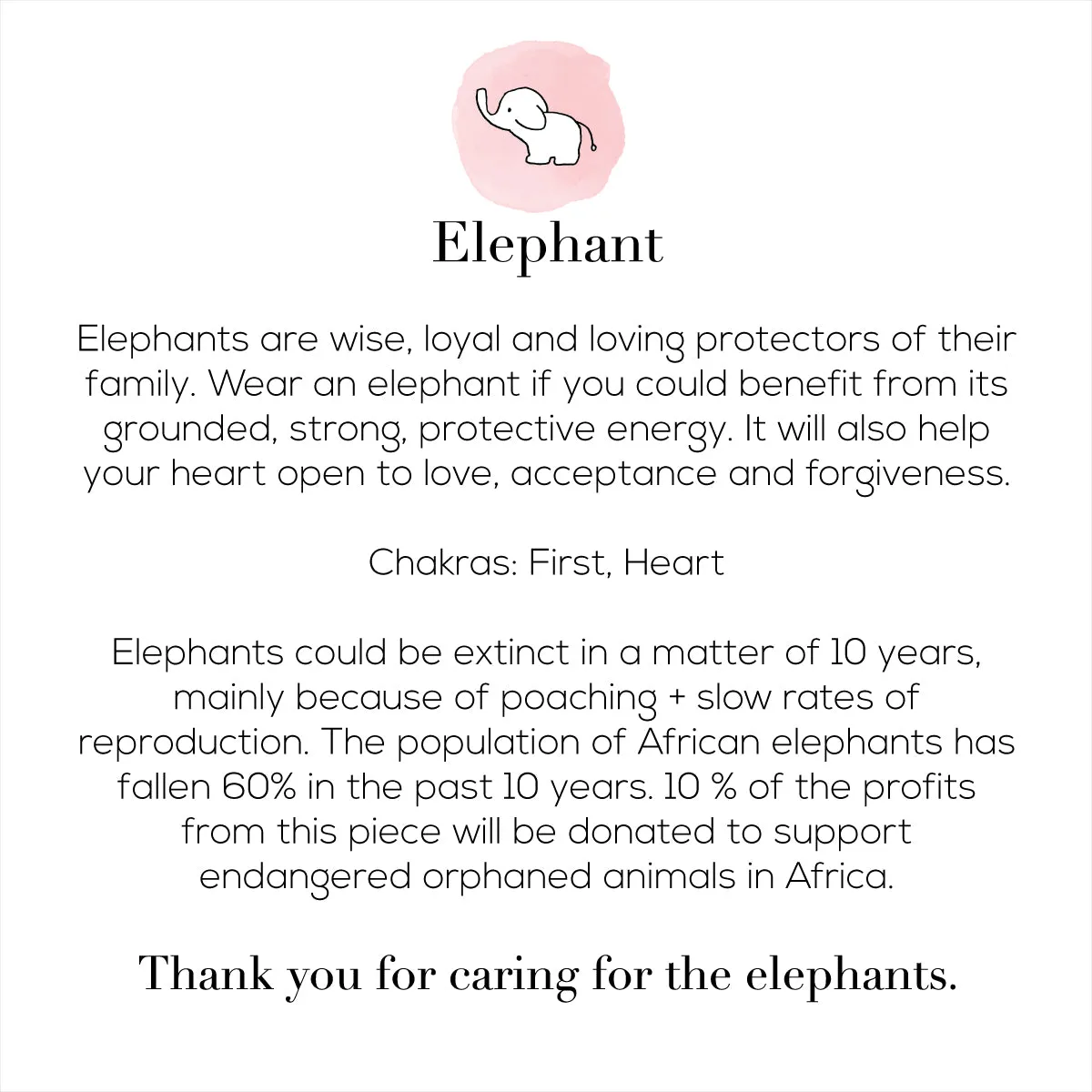 Compassionate Elephant Initial Bracelet