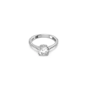 Constella Cocktail Princess Cut Pavé White Rhodium Plated Ring