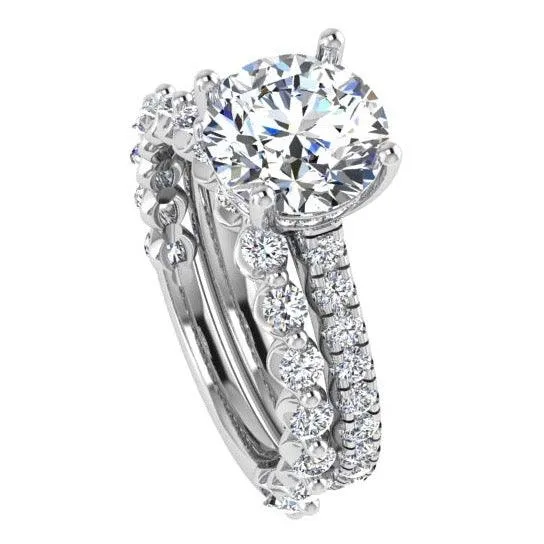 Diamond Engagement Ring and Semi Eternity Set