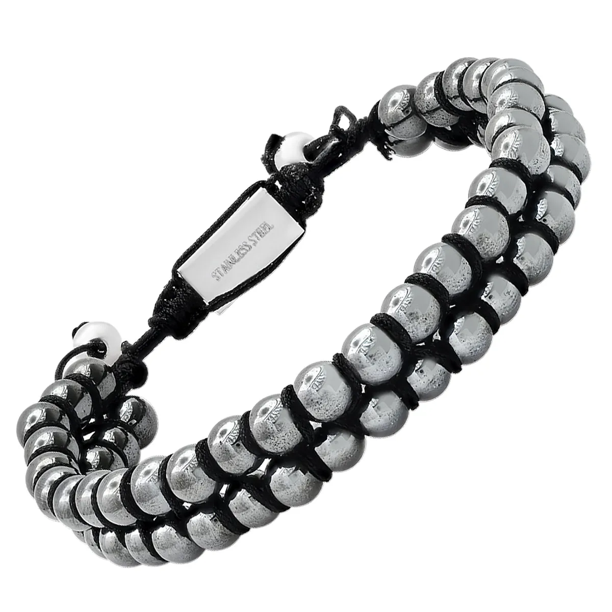 Double Layered Hematite Beaded Bracelet