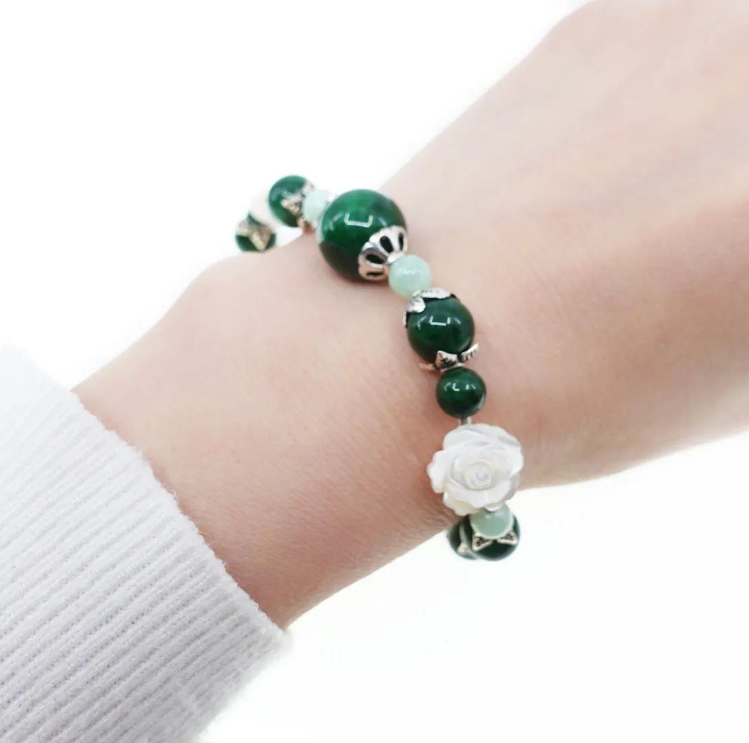 Elf Forest Beaded Jade Bracelet