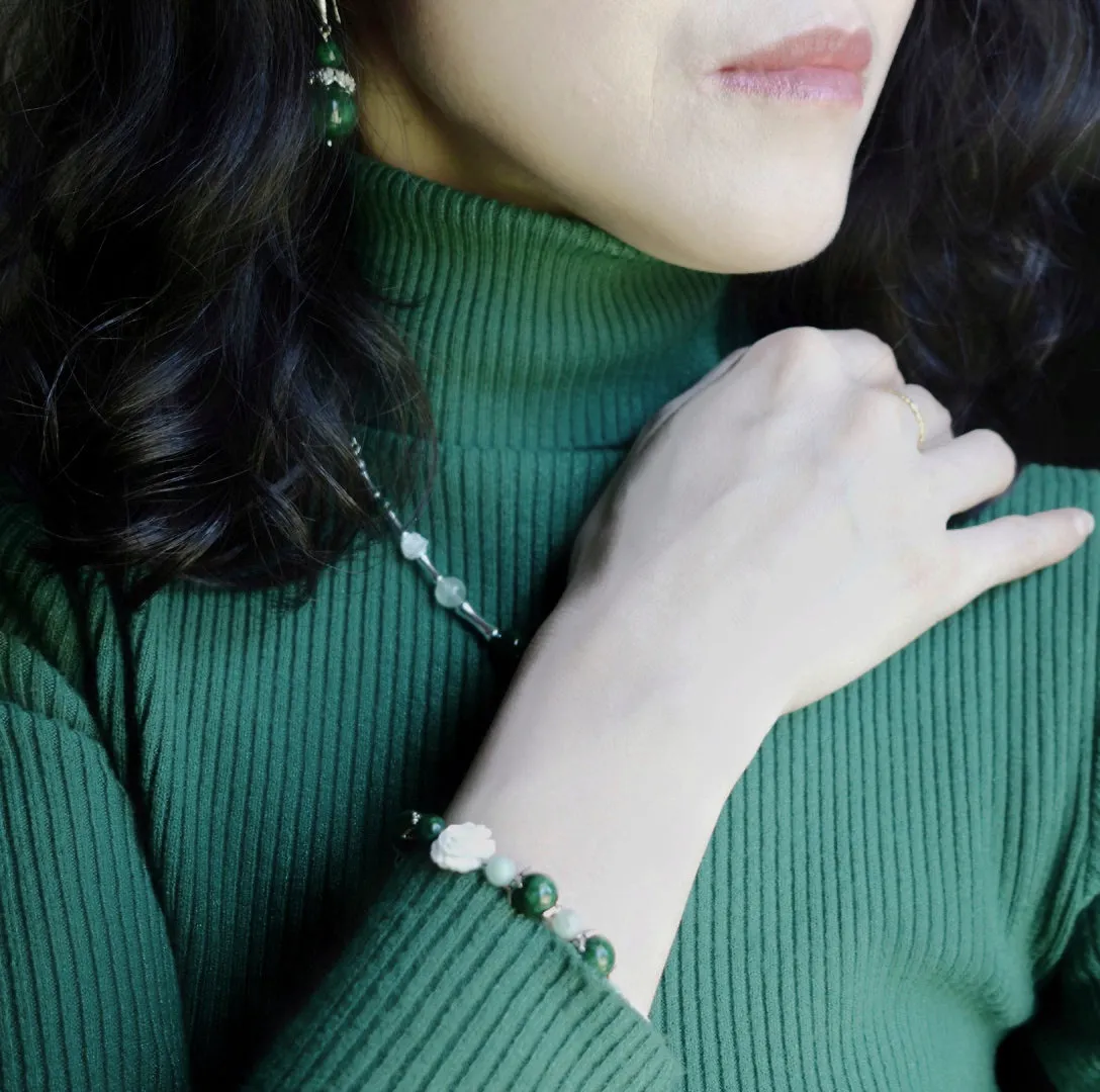 Elf Forest Beaded Jade Bracelet