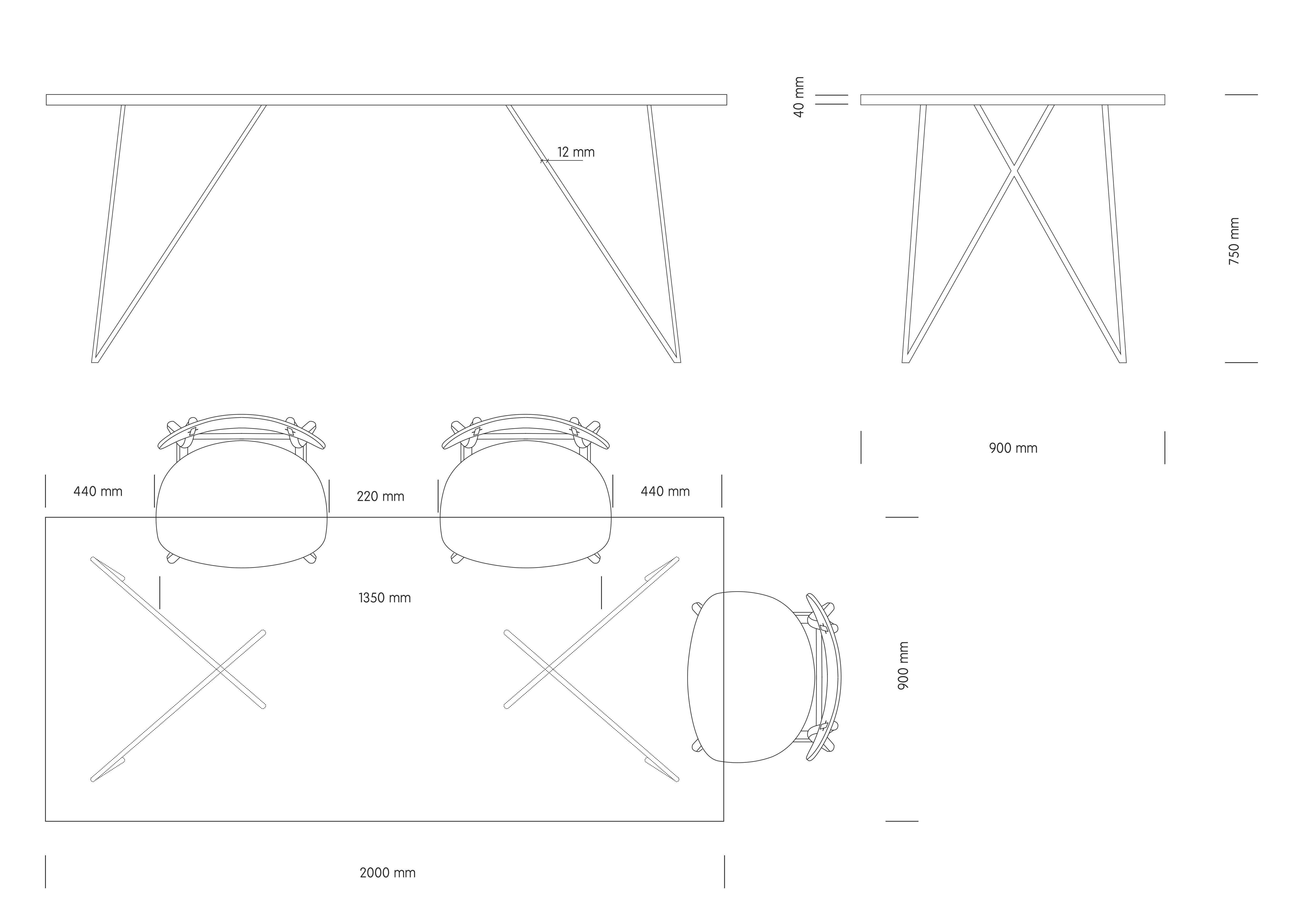 EMILIE | Walnut Dining Bench